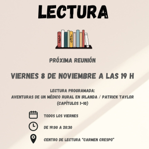 Club de lectura, viernes 8 de noviembre